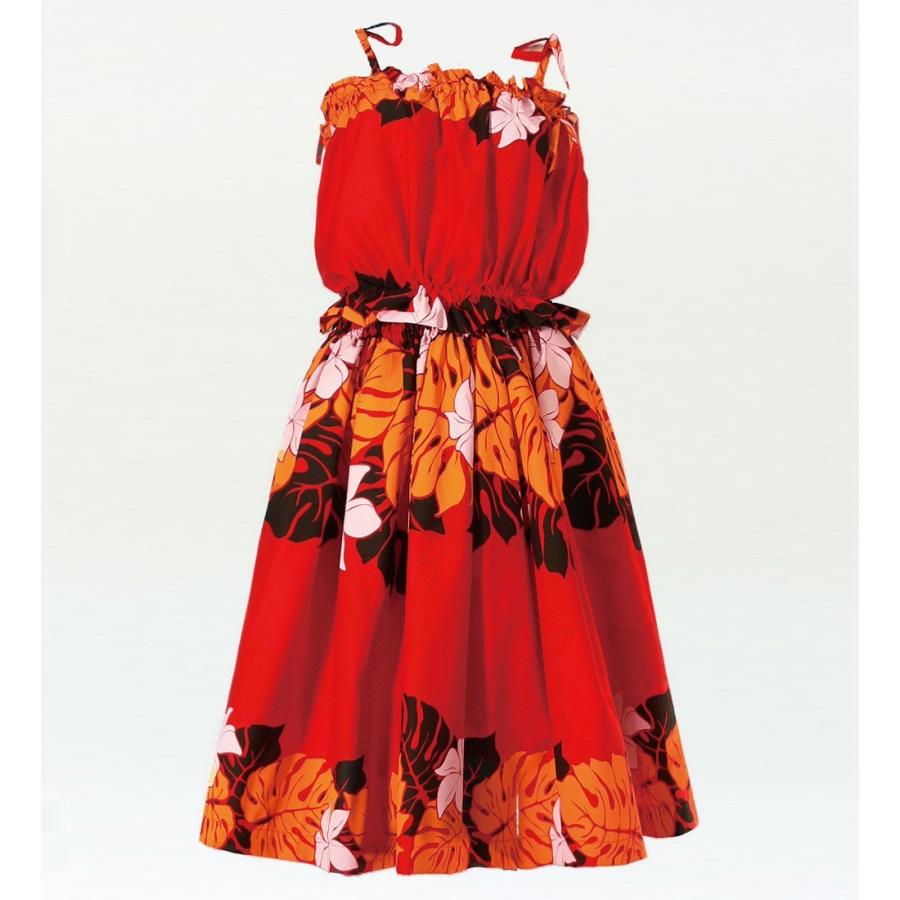 フラダンス パウスカート&チューブトップ セット レッド 780 | 