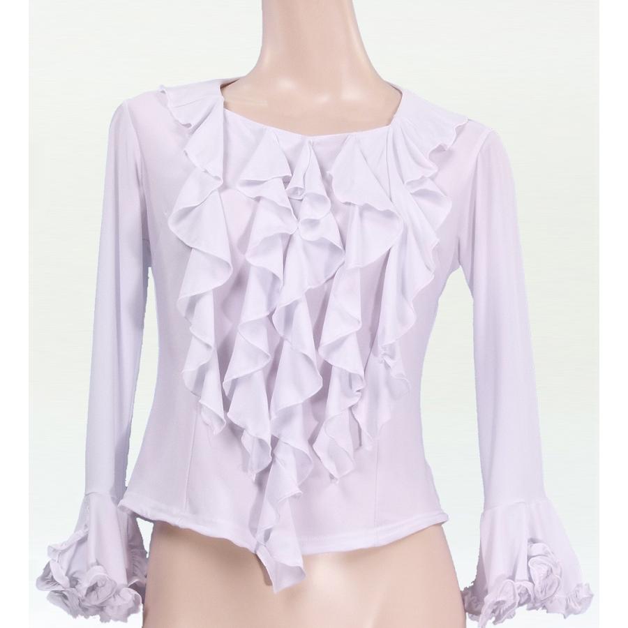 フラメンコ ラッフル ブラウス ホワイト フリーサイズ 814w | 