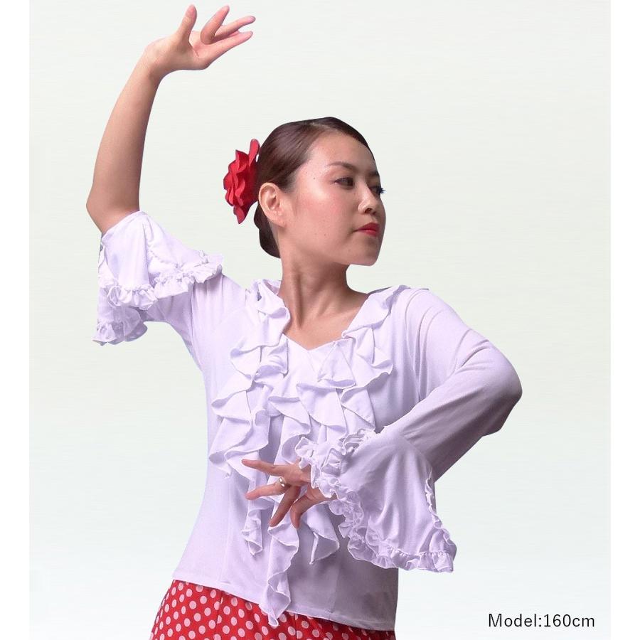 フラメンコ ラッフル ブラウス ホワイト フリーサイズ 814w |  | 01