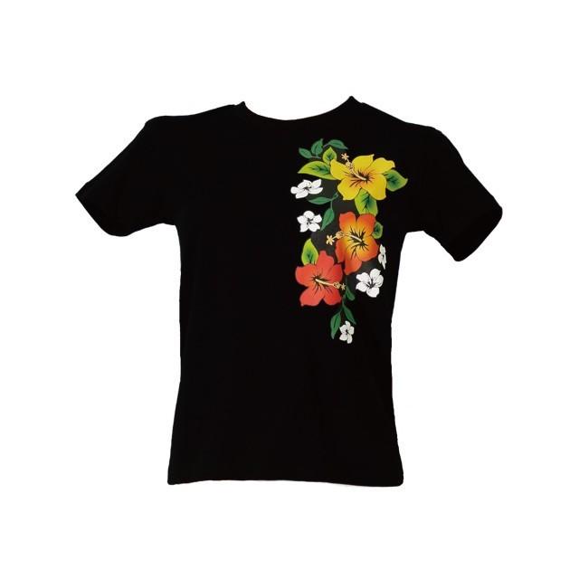 フラダンス Tシャツ [S]  ハイビスカス ブラック 980sb |  | 03