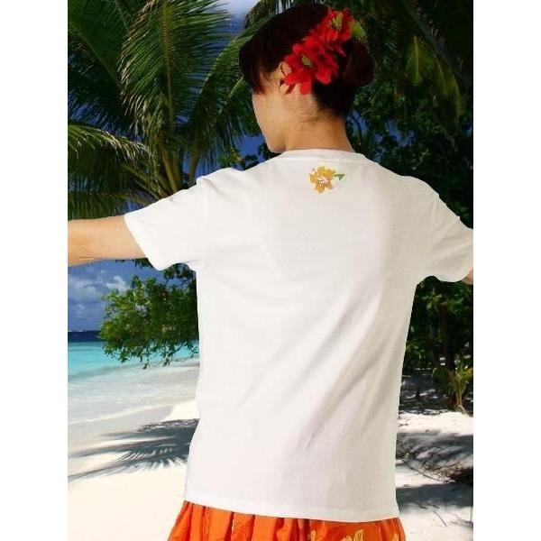 フラダンス Tシャツ [S]  ハイビスカス ホワイト 980sw |  | 02