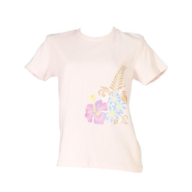 フラダンス Tシャツ [M]  ハイビスカス・ティアレ ピンク 982mp |  | 03