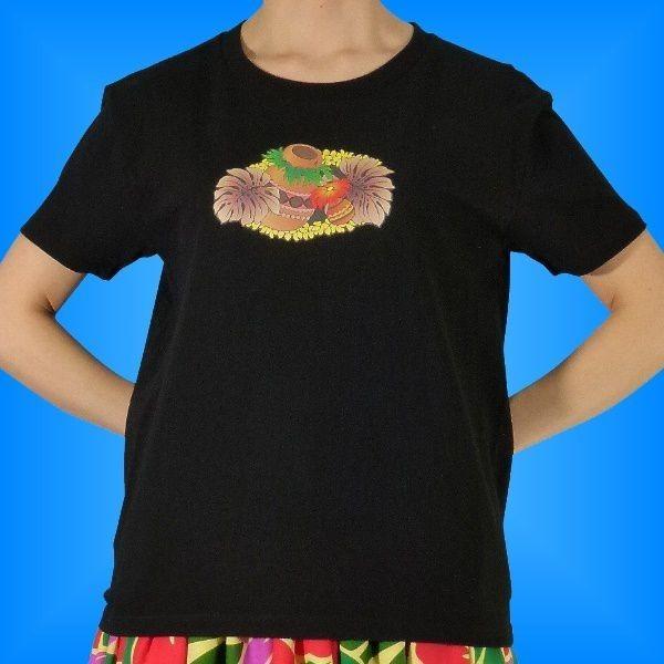 フラダンス Tシャツ [5L] イプ・ウリウリ ブラック 983-5lb | 