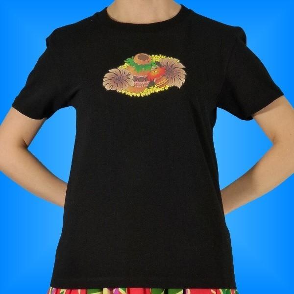 フラダンス Tシャツ [L]  イプ・ウリウリ ブラック 983lb | 