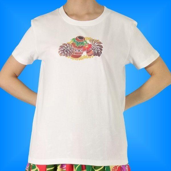 フラダンス Tシャツ [M]  イプ・ウリウリ ホワイト 983mw | 