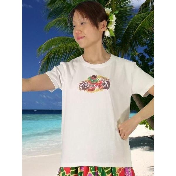フラダンス Tシャツ [S]  イプ・ウリウリ ホワイト 983sw |  | 01