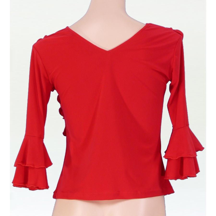 フラメンコ フリル ブラウス レッド フリーサイズ 98r |  | 02