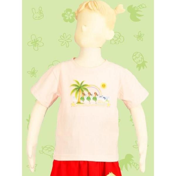 フラダンス ケイキTシャツ 90サイズ キッズ ピンク c6p90 : emika