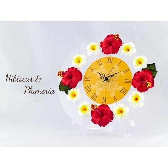 ハイビスカス＆プルメリア ラウンドクロック CLKR0004 |  | 01