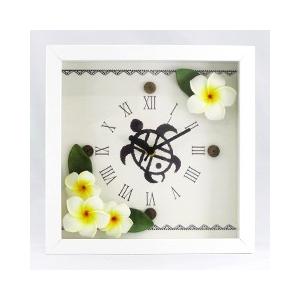 ホヌ＆プルメリア スクエアクロック CLKS0001 | 