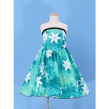 ALOHA-KIDS【美品】【ケイキ】【フラダンス】ドレス フラダンス ケイキ(ジュニア) ミディ丈 ムームードレス オレンジ