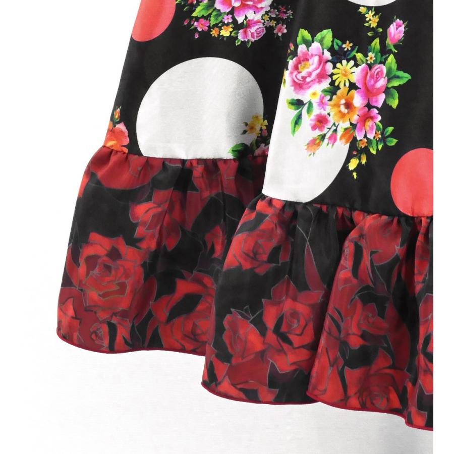 フラメンコ ブーケ×水玉 セットアップ ブラック＆レッド S-Lサイズ FBS-12 |  | 08