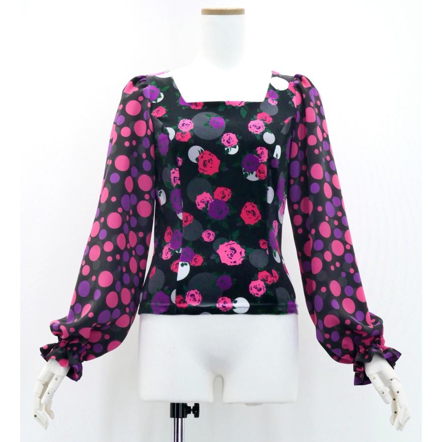 フラメンコ ローズ×水玉 セットアップ ブラック×ピンク S-Lサイズ FBS-13 |  | 04