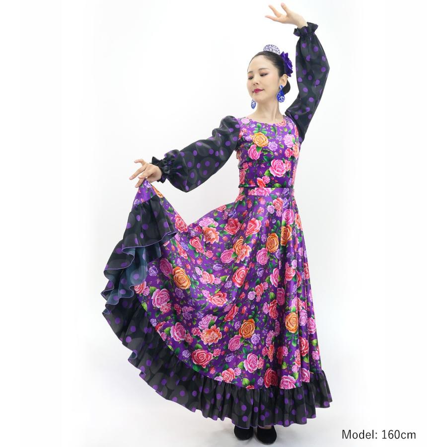 フラメンコ ローズ セットアップ パープル＆ブラック S-Lサイズ FBS-15 |  | 02