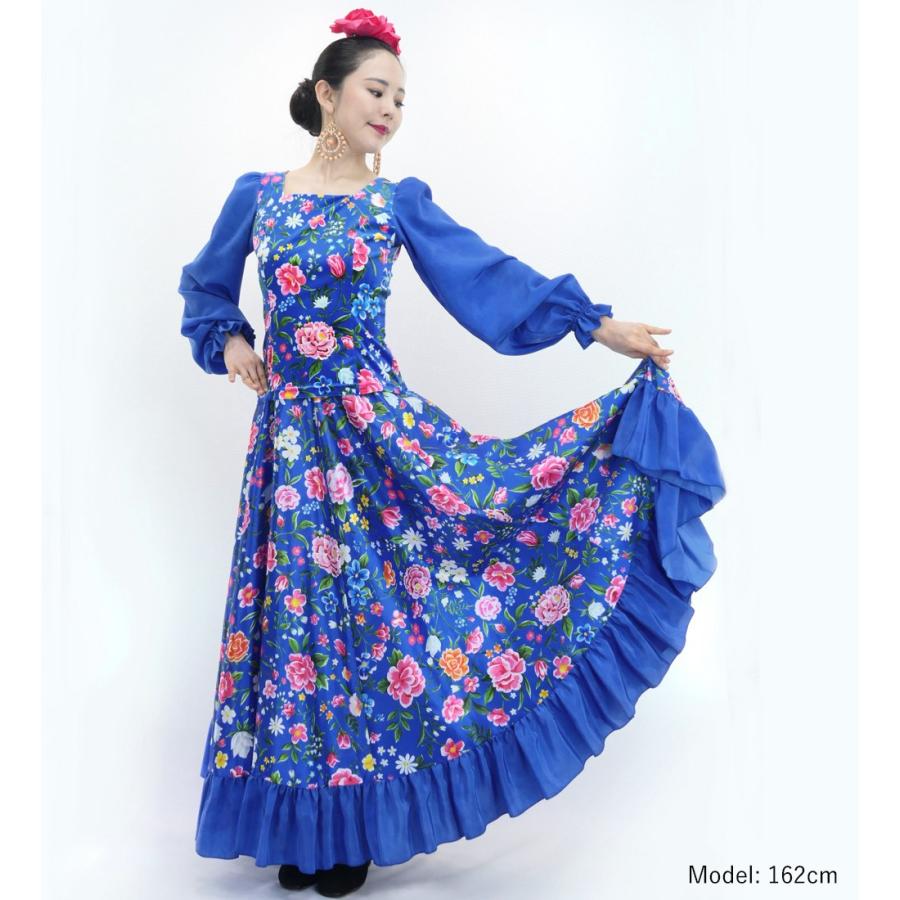 フラメンコ 花柄 セットアップ ブルー S-Lサイズ FBS-18 |  | 02