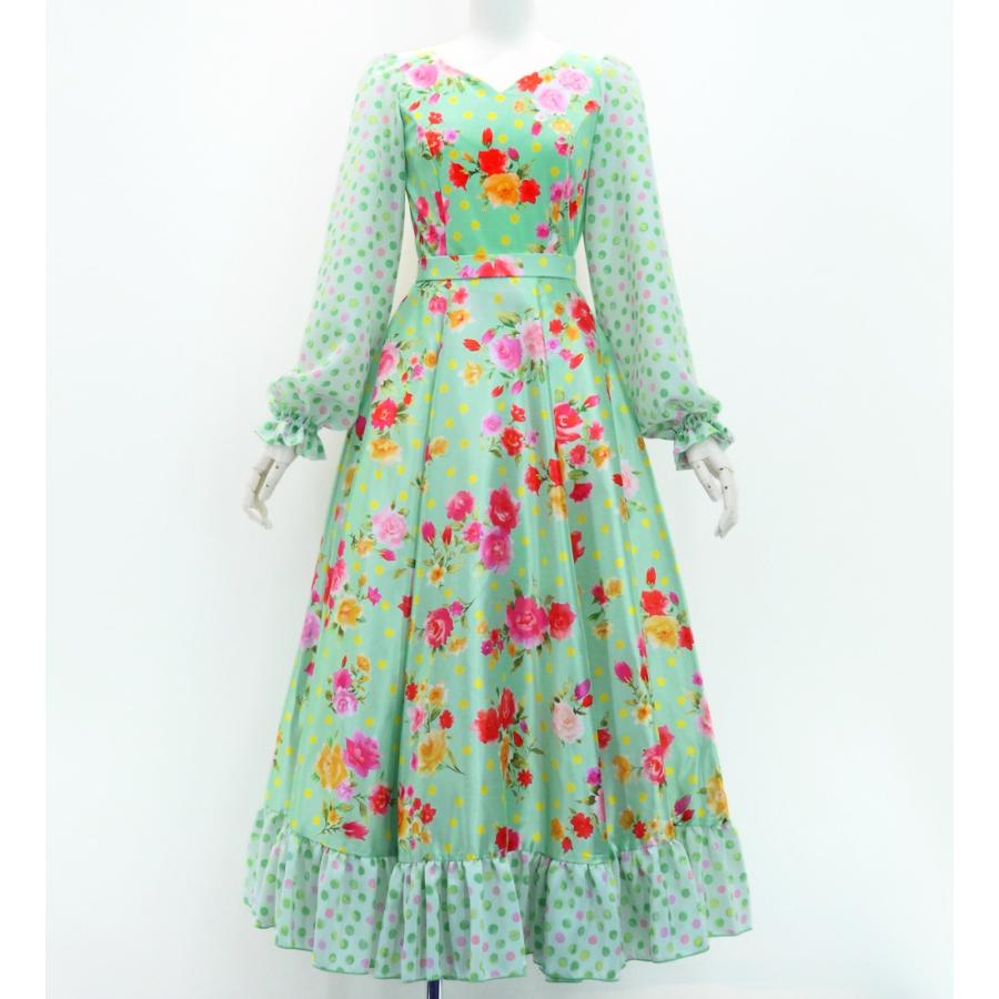 フラメンコ ローズ＆カーネーション セットアップ ライトグリーン S-Lサイズ FBS-22 | 