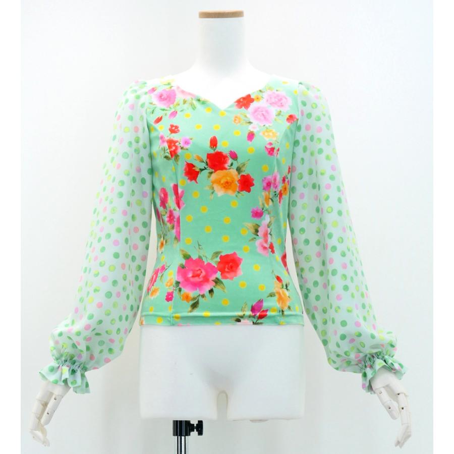 フラメンコ ローズ＆カーネーション セットアップ ライトグリーン S-Lサイズ FBS-22 |  | 04