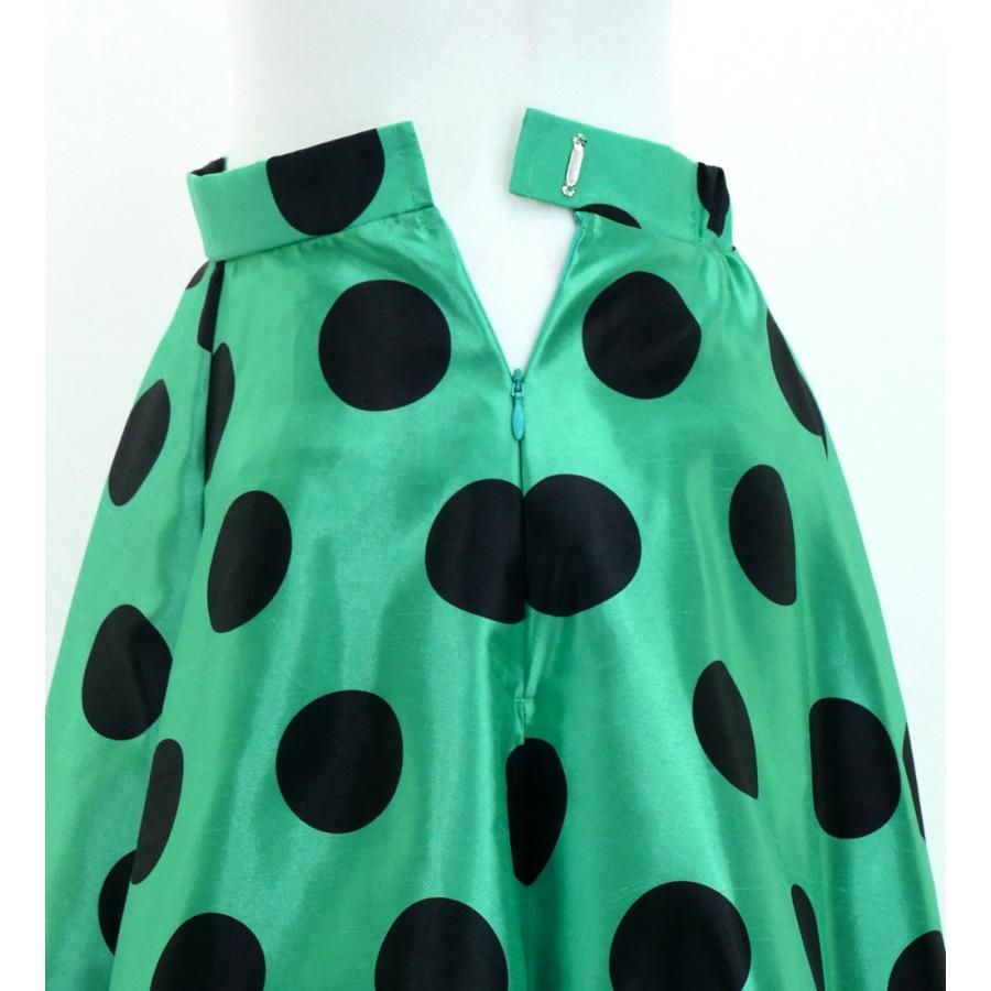 フラメンコ 水玉 セットアップ ターコイズブルー×ブラック S-L