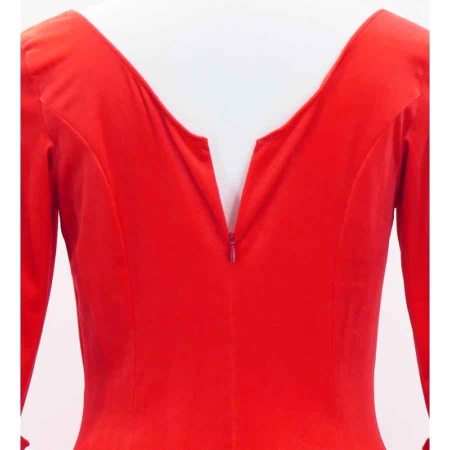 フラメンコ ベルベット フリル ワンピース ダークレッド S-Lサイズ FD-2 |  | 05