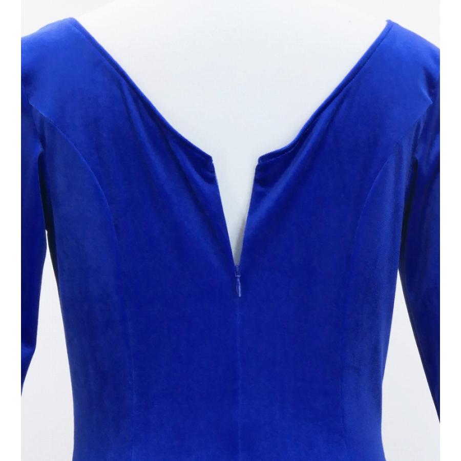 フラメンコ ベルベット フリル ワンピース ロイヤルブルー S-Lサイズ FD-3 |  | 05