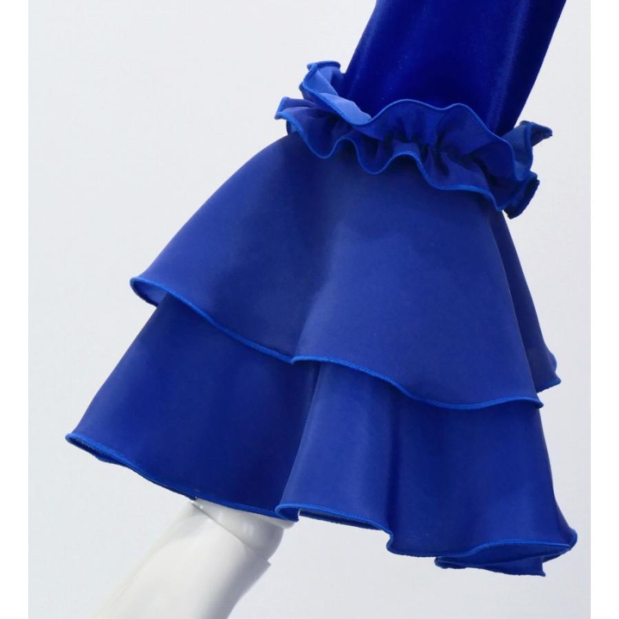フラメンコ ベルベット フリル ワンピース ロイヤルブルー S-Lサイズ FD-3 |  | 06