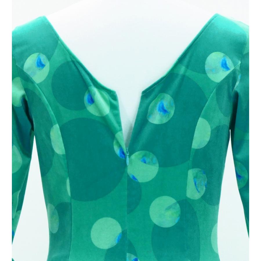 フラメンコ ベルベット フリル ワンピース 水玉 ターコイズブルー S-Lサイズ FD-7 |  | 05