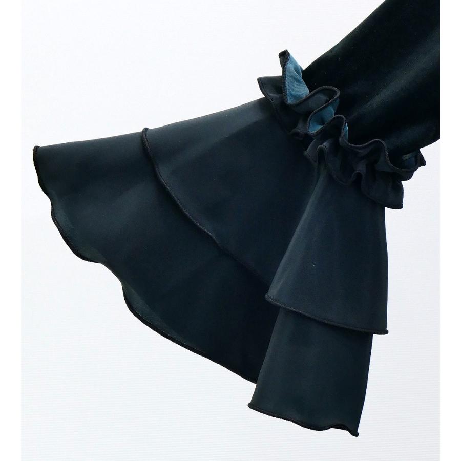 キッズ フラメンコ ベルベット フリル ワンピース ブラック 120・140サイズ FDp-1 |  | 07