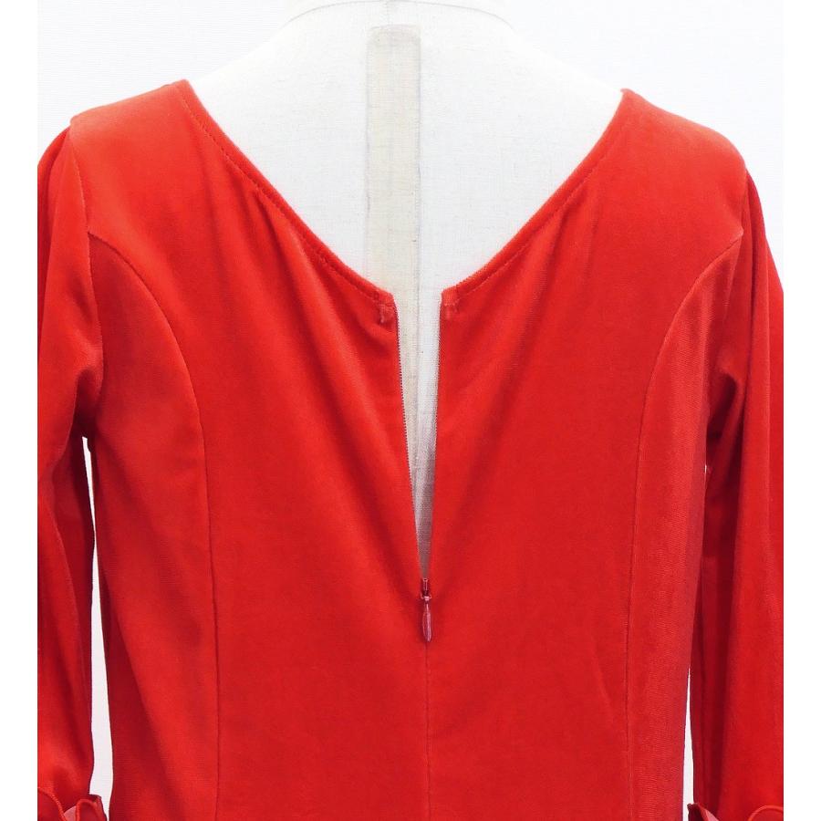 キッズ フラメンコ ベルベット フリル ワンピース ダークレッド 120・140サイズ FDp-2 |  | 06