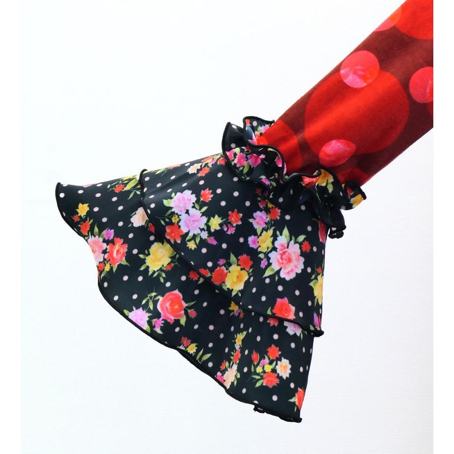 キッズ フラメンコ ベルベット フリル ワンピース 水玉 レッド＆ブラック 120・140サイズ FDp-3 |  | 07