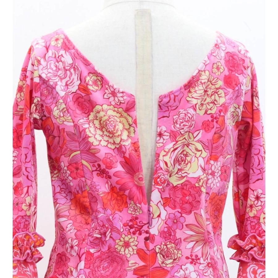 キッズ フラメンコ ベルベット フリル ワンピース モダンフラワー ピンク 120・140サイズ FDp-4 |  | 06