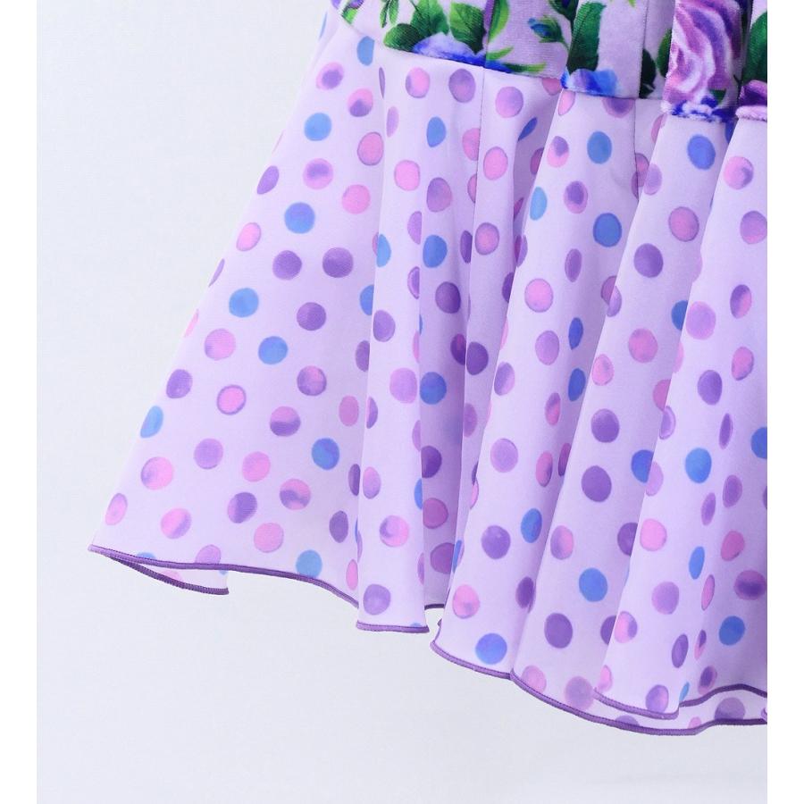 キッズ フラメンコ ベルベット フリル ワンピース ローズ ラベンダー 120・140サイズ FDp-6 |  | 08