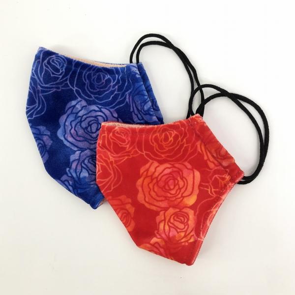 フラメンコマスク 水彩風ローズ柄 ブルー 青 1枚 S/M/Lサイズ 抗菌・防臭 選べる生地 flamencomask-12bl |  | 12