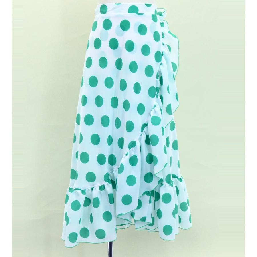キッズ フラメンコ 巻きスカート 水玉 ホワイト×ターコイズブルー 120・140サイズ FMSp-2 |  | 02