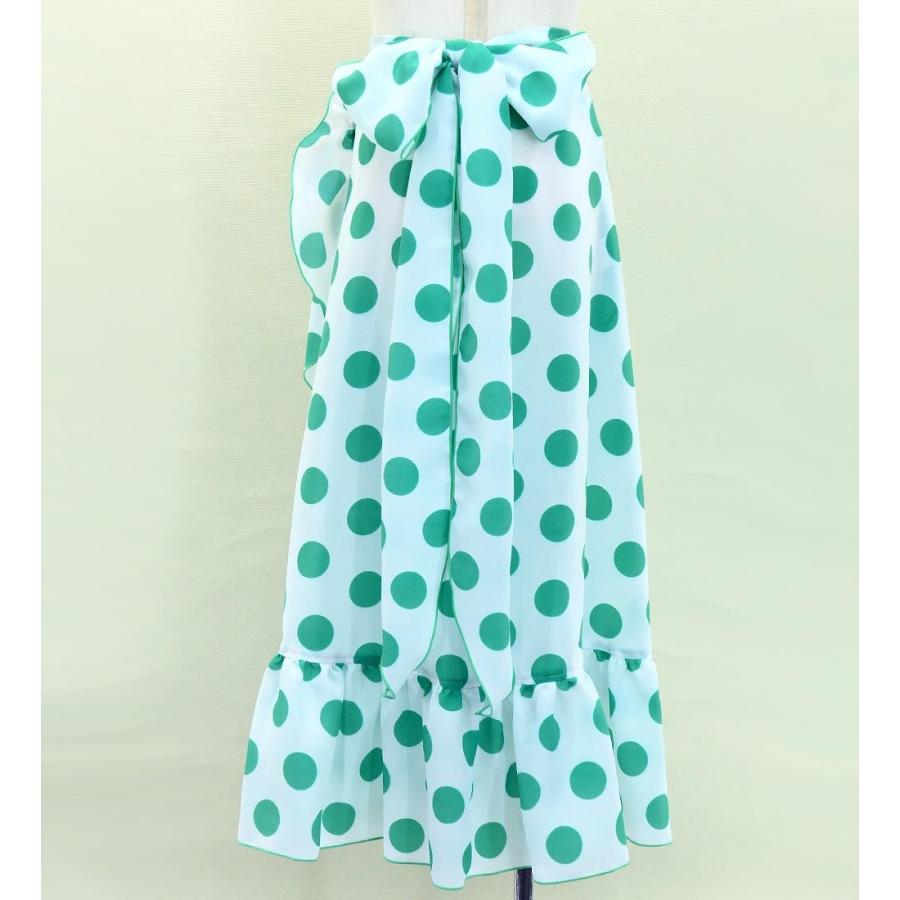 キッズ フラメンコ 巻きスカート 水玉 ホワイト×ターコイズブルー 120・140サイズ FMSp-2 |  | 03