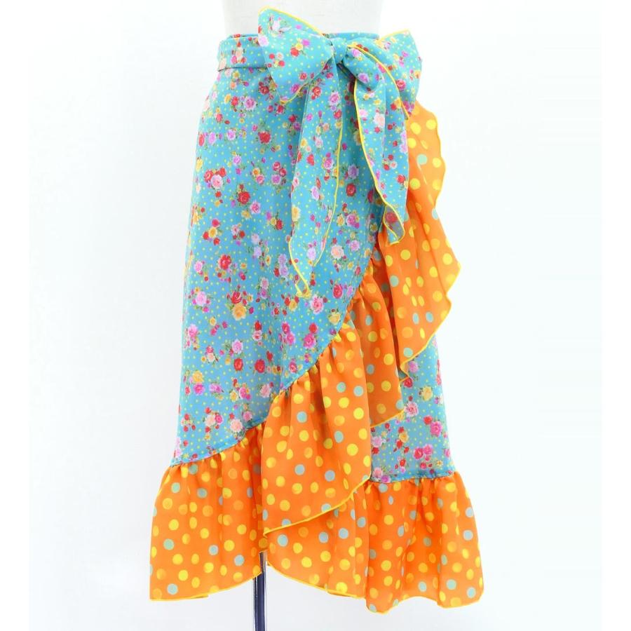 キッズ フラメンコ 巻きスカート ローズ×水玉 ライトブルー×オレンジ 120・140サイズ FMSp-6 |  | 04