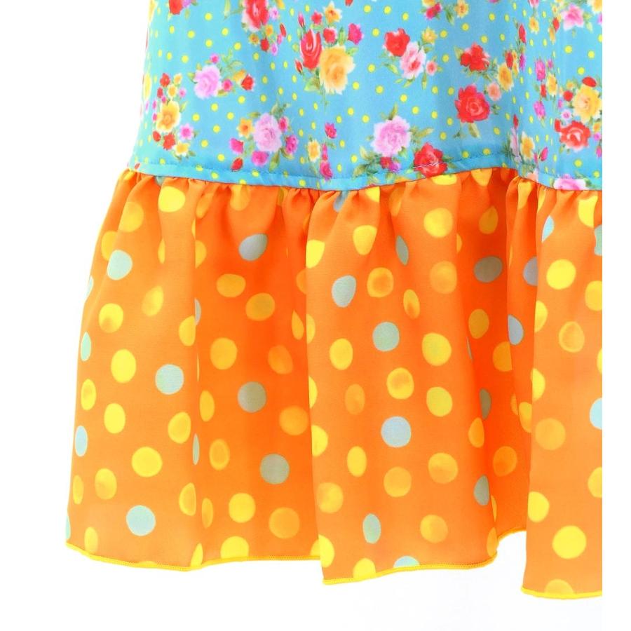 キッズ フラメンコ 巻きスカート ローズ×水玉 ライトブルー×オレンジ 120・140サイズ FMSp-6 |  | 05