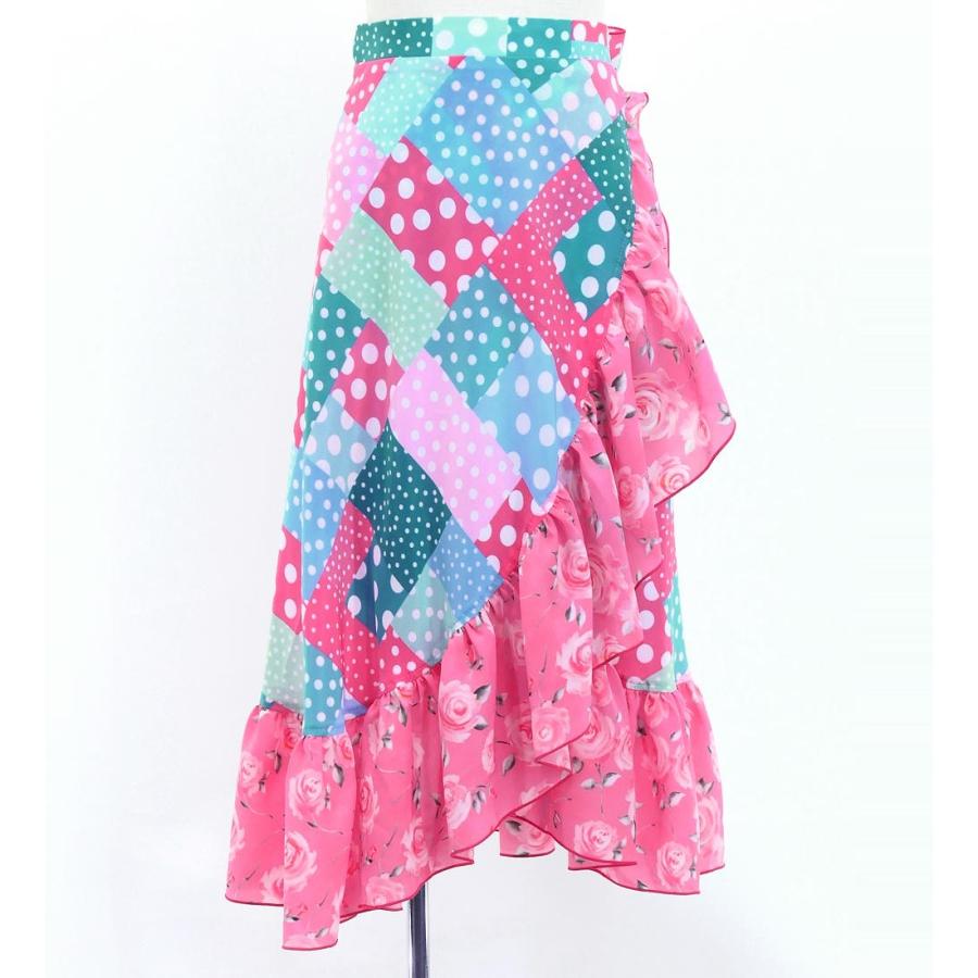 キッズ フラメンコ 巻きスカート 水玉×ローズ ライトブルー×ピンク  120・140サイズ FMSp-7 |  | 02
