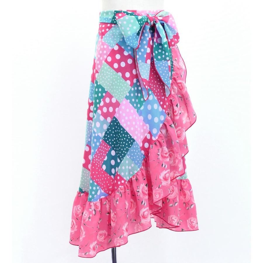 キッズ フラメンコ 巻きスカート 水玉×ローズ ライトブルー×ピンク  120・140サイズ FMSp-7 |  | 04
