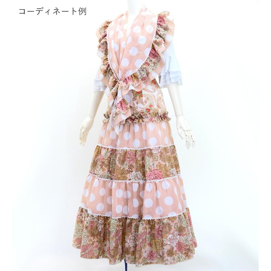フラメンコ ピキージョ＆スカートセット モダンフラワー×水玉 ピンクベージュ S-Lサイズ FPS-10 |  | 02