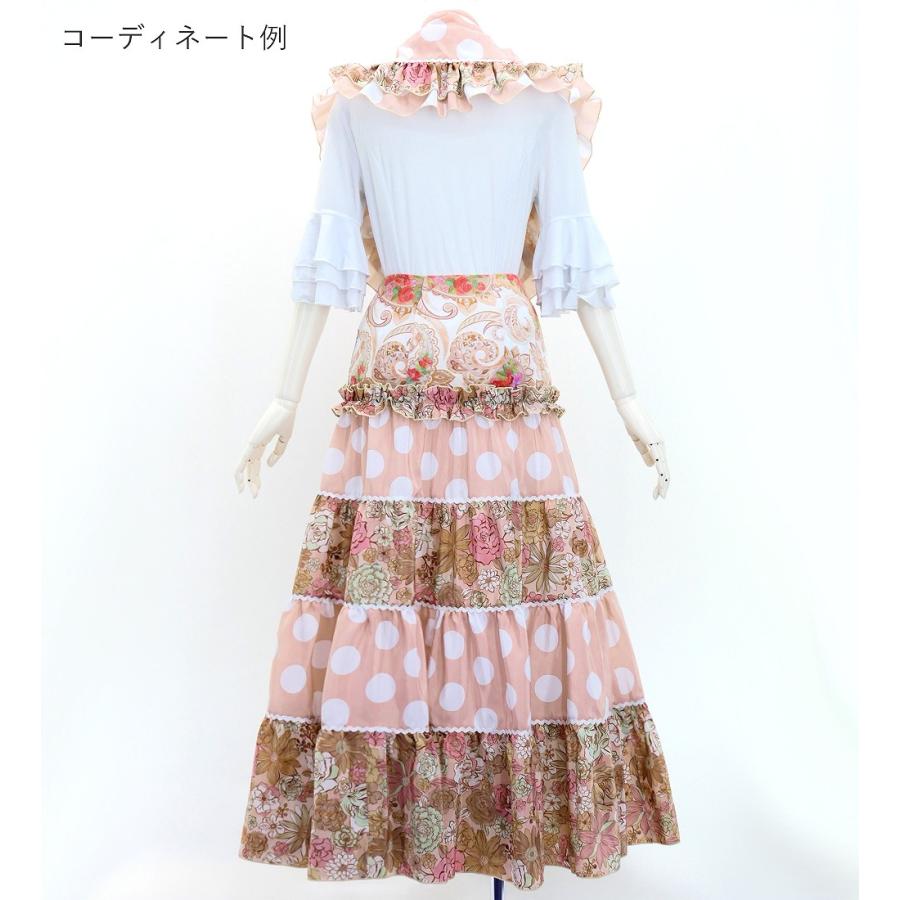 フラメンコ ピキージョ＆スカートセット モダンフラワー×水玉 ピンクベージュ S-Lサイズ FPS-10 |  | 03