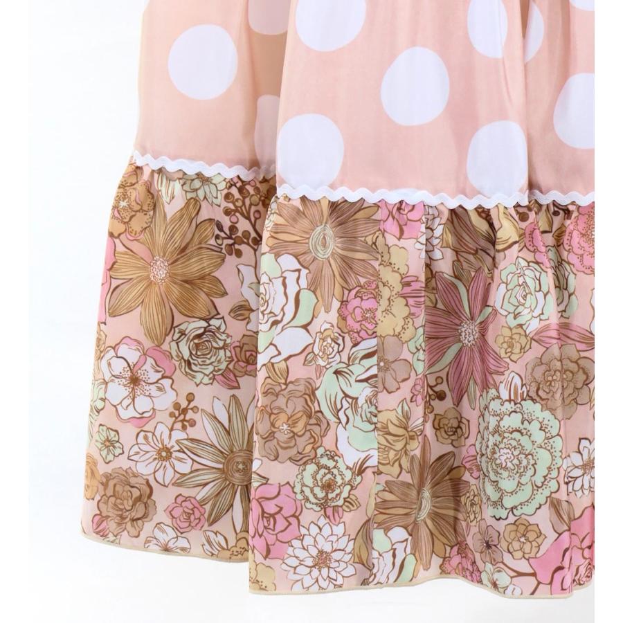フラメンコ ピキージョ＆スカートセット モダンフラワー×水玉 ピンクベージュ S-Lサイズ FPS-10 |  | 08