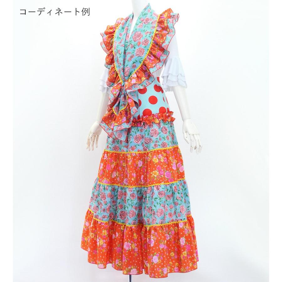 フラメンコ ピキージョ＆スカートセット 水玉×ローズ ライトブルー×レッド S-Lサイズ FPS-11 |  | 02