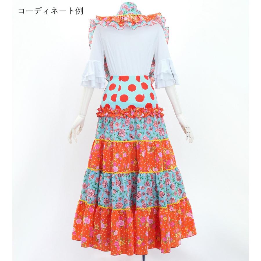 フラメンコ ピキージョ＆スカートセット 水玉×ローズ ライトブルー×レッド S-Lサイズ FPS-11 |  | 03