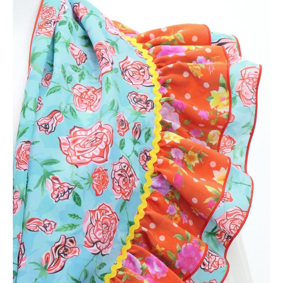 フラメンコ ピキージョ＆スカートセット 水玉×ローズ ライトブルー×レッド S-Lサイズ FPS-11 |  | 04