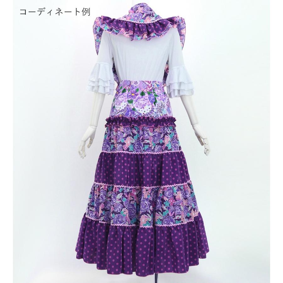 フラメンコ ピキージョ＆スカートセット ローズ×水玉 パープル S-Lサイズ FPS-12 |  | 03