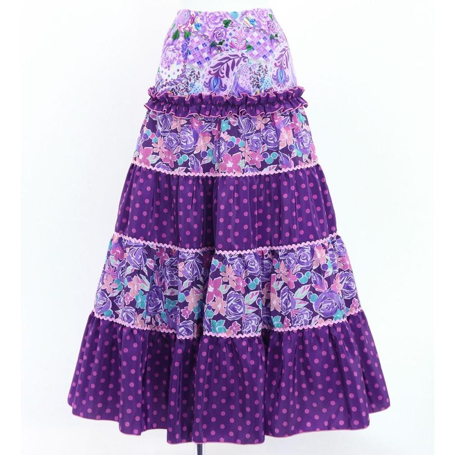 フラメンコ ピキージョ＆スカートセット ローズ×水玉 パープル S-Lサイズ FPS-12 |  | 05