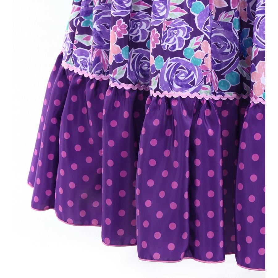 フラメンコ ピキージョ＆スカートセット ローズ×水玉 パープル S-Lサイズ FPS-12 |  | 08