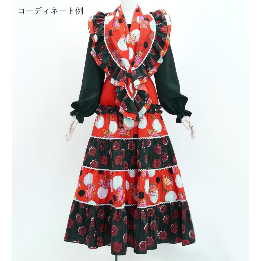 フラメンコ ピキージョ＆スカートセット ローズ×水玉 レッド×ブラック S-Lサイズ FPS-13 |  | 01