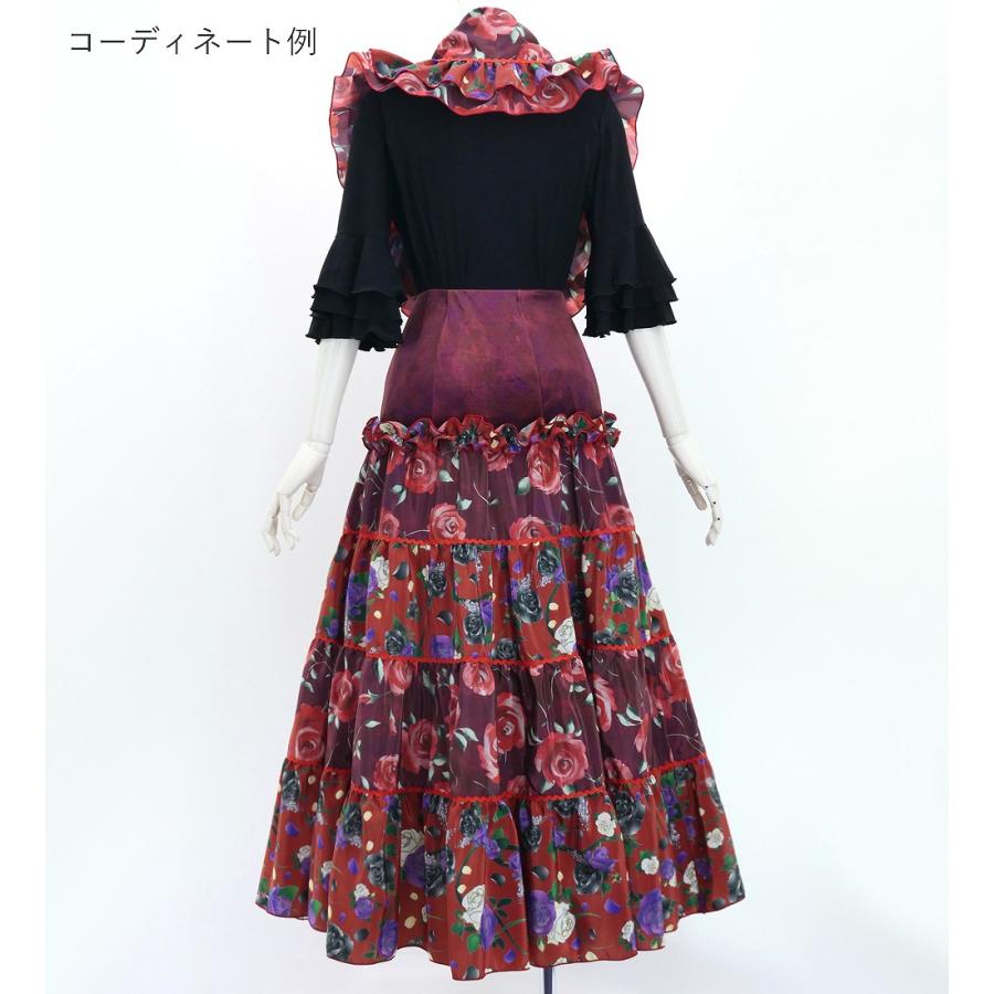 フラメンコ ピキージョ＆スカートセット ローズ ワイン S-Lサイズ FPS-15 |  | 03