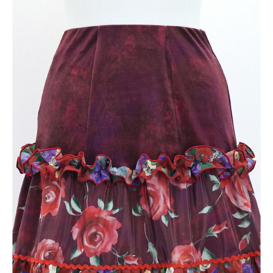 フラメンコ ピキージョ＆スカートセット ローズ ワイン S-Lサイズ FPS-15 |  | 07